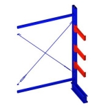 單面懸臂副架，1500*800*2500，400kg/層，4層，懸臂長(zhǎng)700mm，含底座