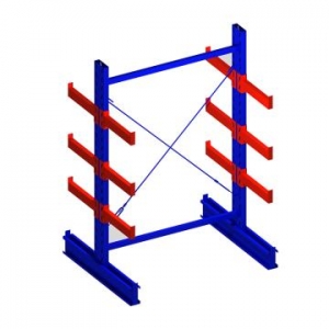 雙面懸臂主架，1500*1600*2500，400kg/層，4層，懸臂長700mm，含底座