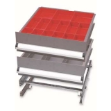 工具柜分類盒，紅色塑料分類盒75×75×46mm，SH-23