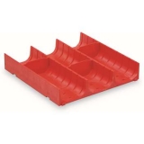 工具柜分類槽，紅色塑料分類槽3格 150×150×28mm，SH-12
