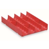 工具柜分類槽，紅色塑料分類槽4格 150×150×28mm，SH-11