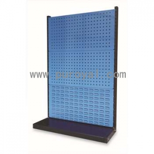 固定型單面物料架960×375×1450mm(2方孔1百葉)，KR-1321