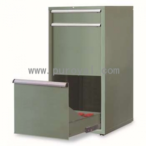 綠色3抽屜刀具柜730×675×1105mm(適用BT40刀具40把)，DTC-1105A